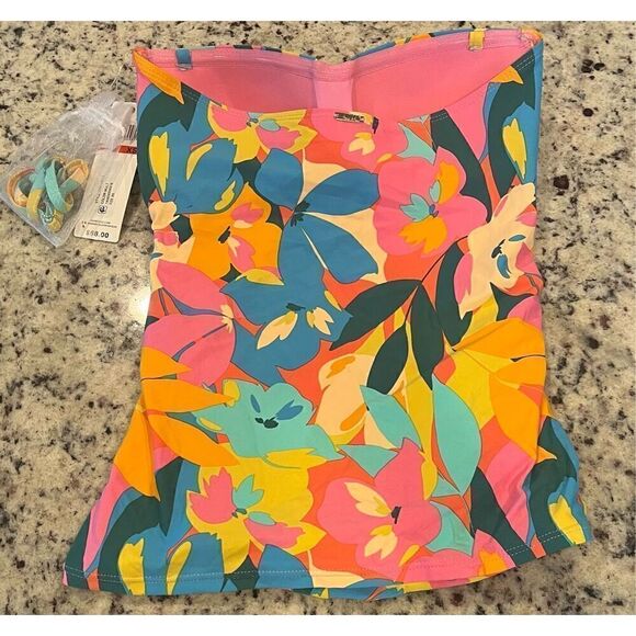 Anne Cole - Twist Front Bandeaukini Swim Top Multi - Picture 4 of 6